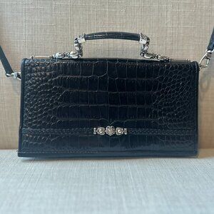 Brighton Wallet/Purse Black Leather‎ Crossbody Organizer
